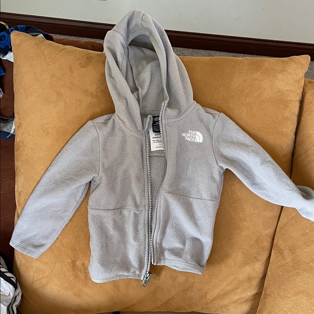 The North Face Kids Light Gray Fleece Hoodie